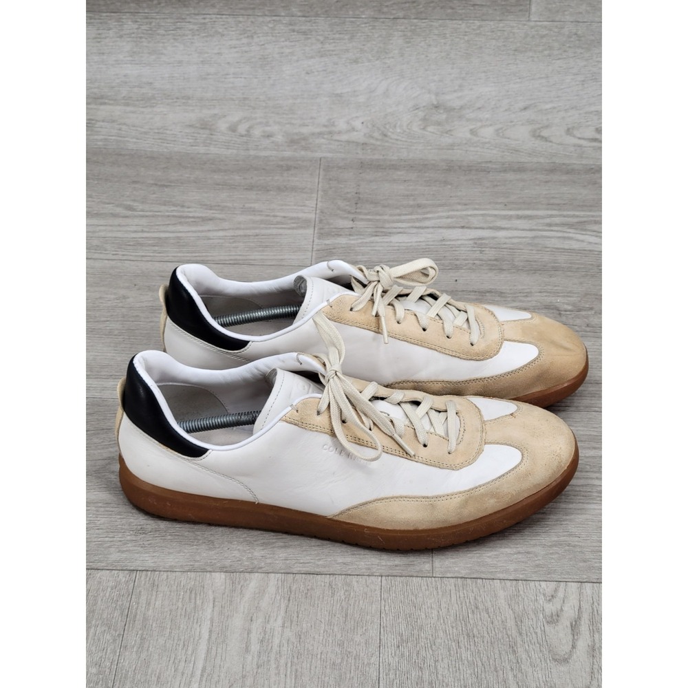 Cole Haan Men's Grandpro Turf Sneaker Ivory Tumbled-Stone Suede Mens Size 13 M